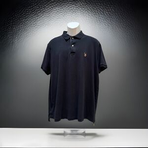 Us Polo Assn Luxury Feel Men’s Black Polo Shirt Size X-Large